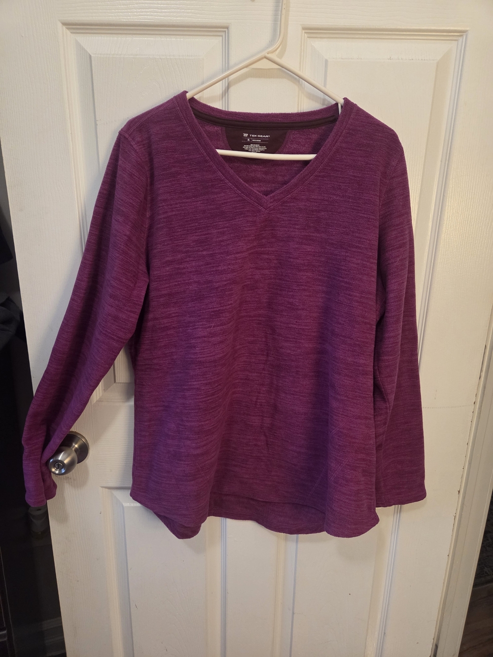 tek gear Purple V-Neck Long Sleeve Women's Sweatshirt